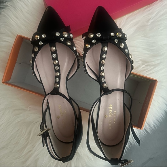 kate spade Shoes - Kate Spade Black Studded Flats 🇮🇹